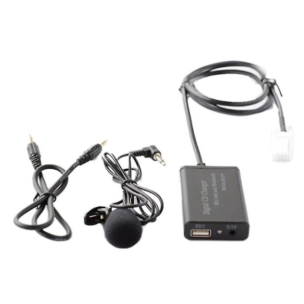 USB Aux Bluetooth Bil Digital Musik CD-växlare Adapter För (6+6)pin Corolla Yaris