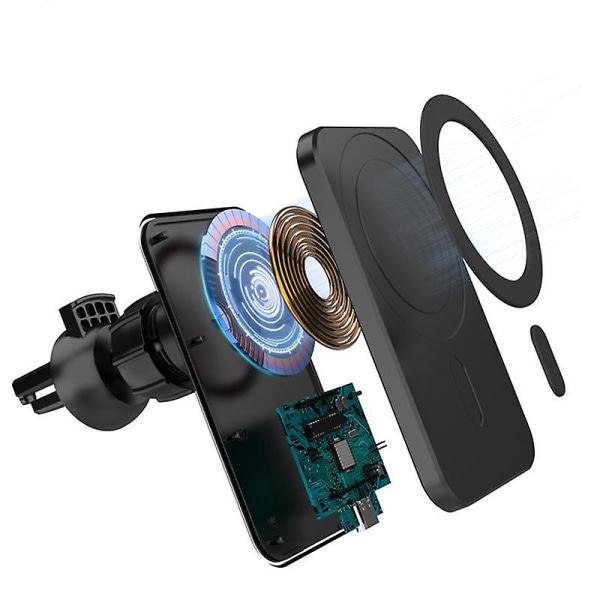 Magnetisk Trådlös Billaddare För IPhone 12 Pro Max Mini För Telefonhållare Stativ|Trådlösa laddare