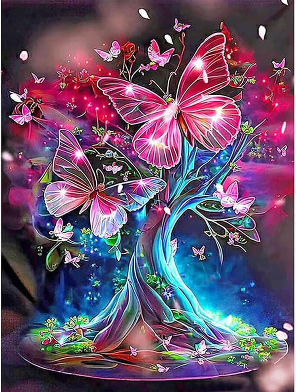 30x40cm, Livets tre 5d diamantmalt rhinestone broderi ca