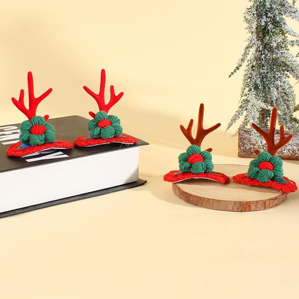 Julegevir Hårnåler 1 par Søte Hjorteøre Ball Blomst Hodeplagg Ornament
