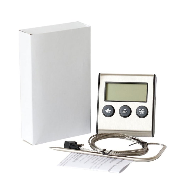 Gital matlagningstermometer med sondtimer och larmfunktion 0-250c/32-482f