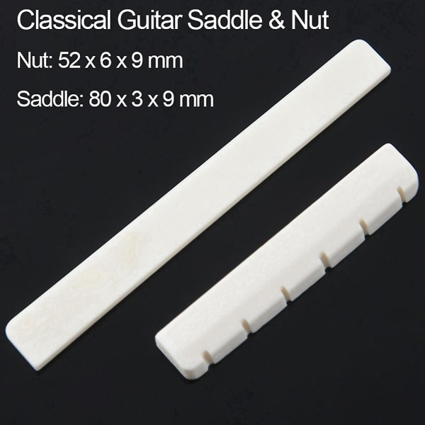 Bone Guitar String Bridge Sadel Blank Nut Akustisk gitarr Musikinstrument