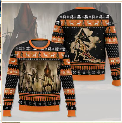 Julesweatshirt med rund hals, Pullover, 3D-printet vinterlangærmet sweatshirt - EL3627 - Størrelse L L