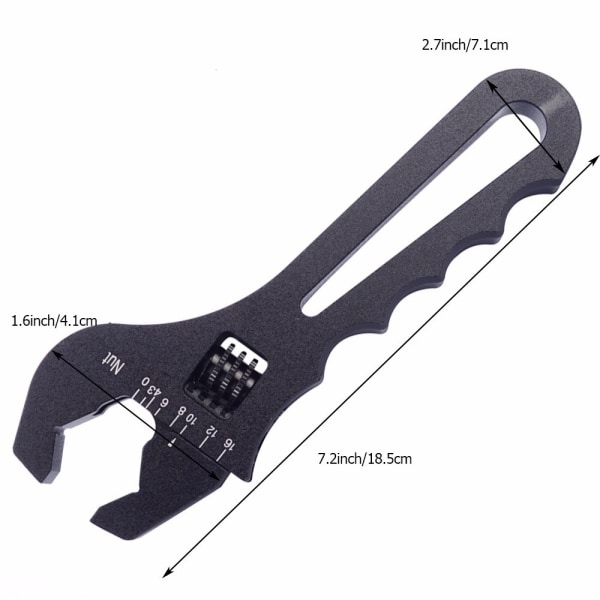 En 3-an16 slangnyckel slangnyckel V-typ justerbar skiftnyckel slangpassningsnyckel