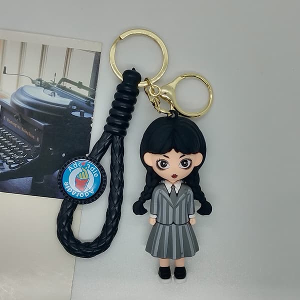 Sarjakuva Wednesday Adams Avaimenperä Riipus-4