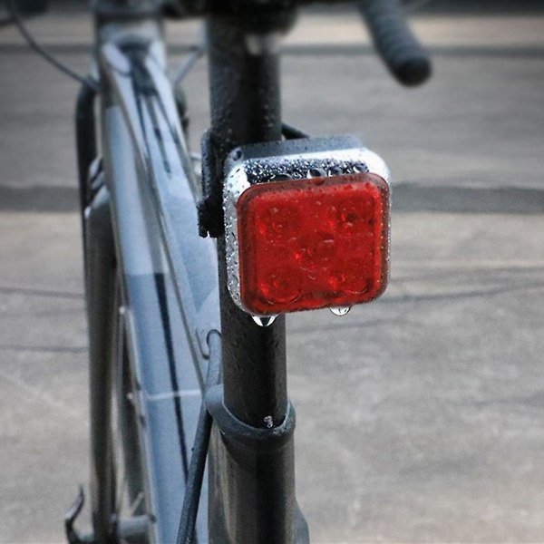 Mountainbike bakljus USB uppladdningsbar cykellampa, vit