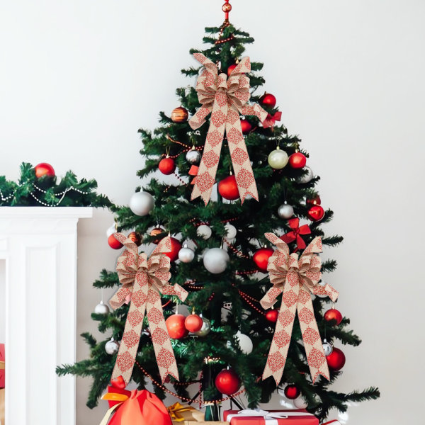 Julbåge Hängande Dekoration Tryckt Båge Julgran Båge Ornament Semester Dekoration
