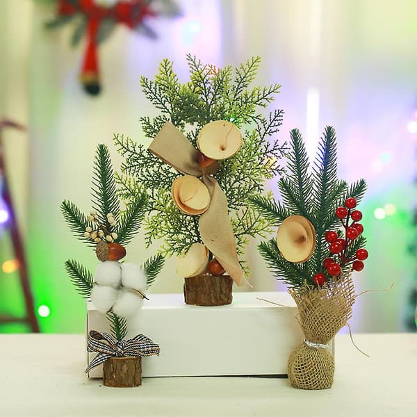 Julmikrolandskap Miniatyrväxter Tillbehör Julgåva Present