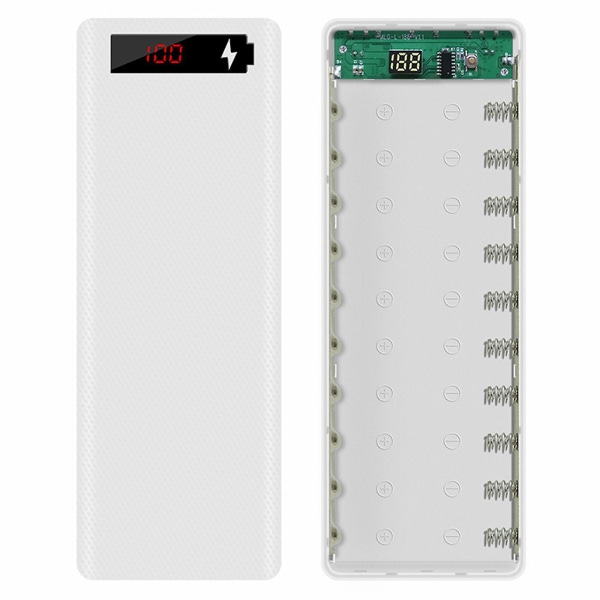 L10 Lcd Display DIY 10x18650 Case Power Bank Shell Bärbar extern låda utan batteri Powerbank-skydd