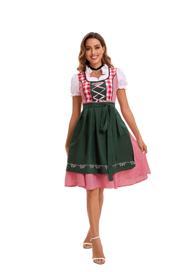 München Oktoberfest Servitris Klänning Mörkgrön Storlek 2XL