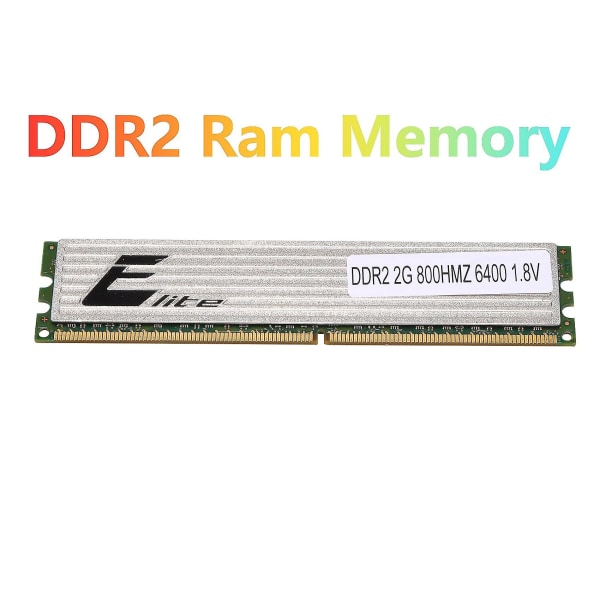 2GB DDR2 Minne RAM 800MHz PC2 6400 240 Stift 1.8V DIMM med Kylning