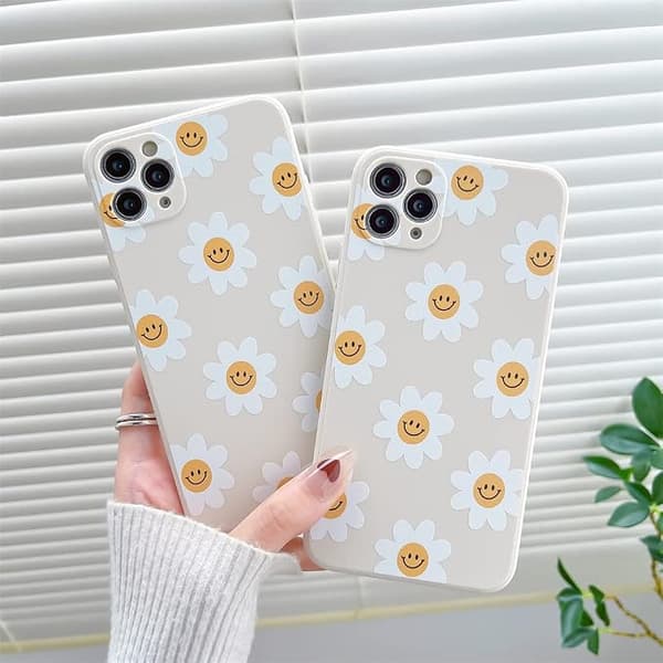 Solrosleende Söt Blommobilfodral för Apple iPhone 11 Pro 5.
