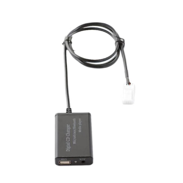 USB Aux Bluetooth Bil Digital Musik CD-växlare Adapter För (6+6)pin Corolla Yaris