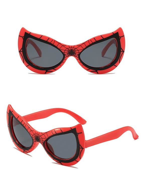 Tecknade Spider-Man Solglasögon, Mode Solglasögon för Barn - Röd