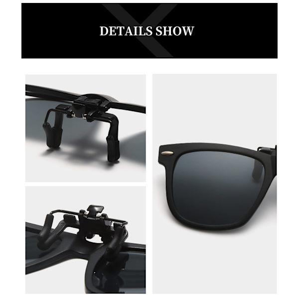 Myopic Polariserade Clip-On Solglasögon - 6