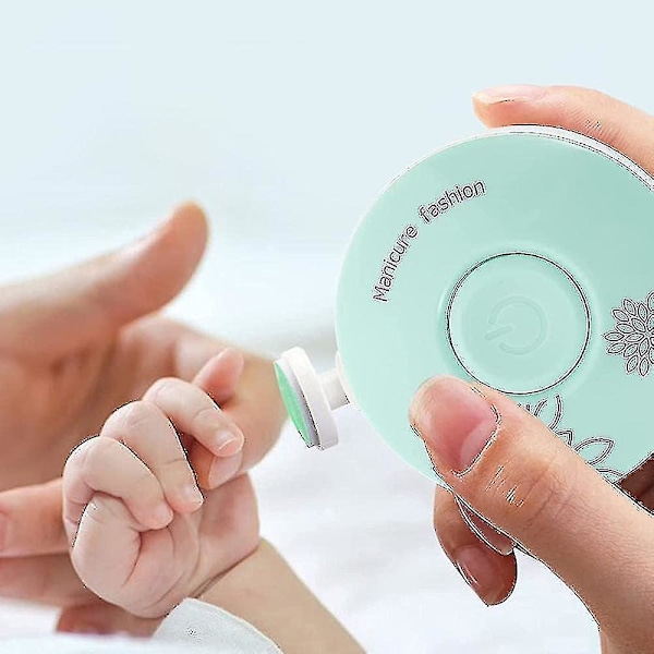 Elektrisk Nagelfil för Bebis - Säkra Klippar med 6 Slipdynor för Trimning och Polering