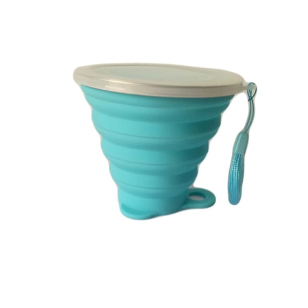 Creative Water Cup Creative Gift Food Grade Telescopic Folding Cup Spot Folding Cup gjord av silikon blue