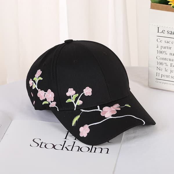 Dame Peaked Cap Blomsterbroderi Mode Mænd Sol og Baseball H
