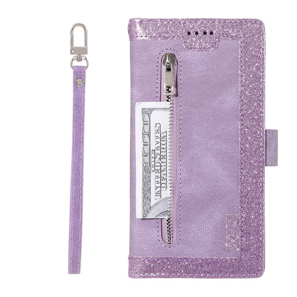 Magneettinen nahkalompakkokotelo iPhone 16 Pro Max - Puple