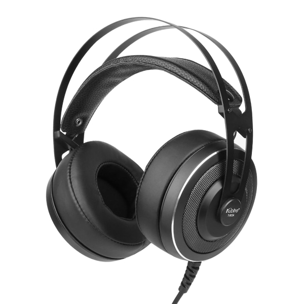 T-803 Wired Over Ear-hörlurar Studio Monitor & Mixing Dj Stereo Headset med 50 mm Neodymium-drivrutiner 3,5 mm Konvertera till 6,5 mm ljuduttag för Amp Compu
