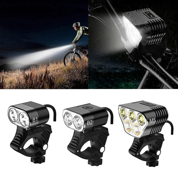 USB-laddningsbart cykelbelysningssats 1500/8000 Lumen Smart Cykelhuvudlampa