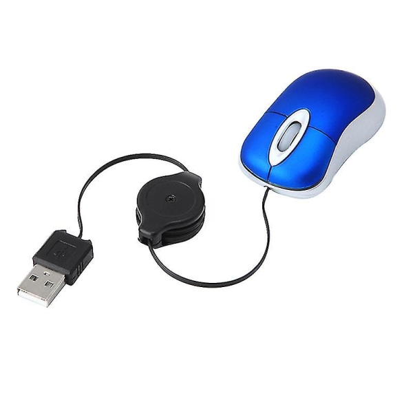 USB trådad muskabel Liten liten mus för Windows 98 (blå)