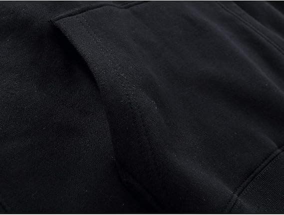 K-Pop Hettegenser, Fleeceforet Langermet Løs Casual Pullover for Høst og Vinter - Svart, Størrelse 2- S S
