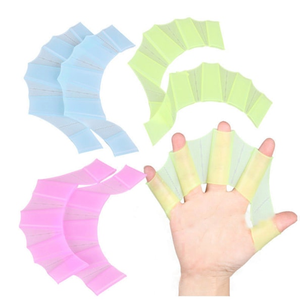 Silikon simhandskar/simfenor storlek S - Genomskinlig/gul yellow S