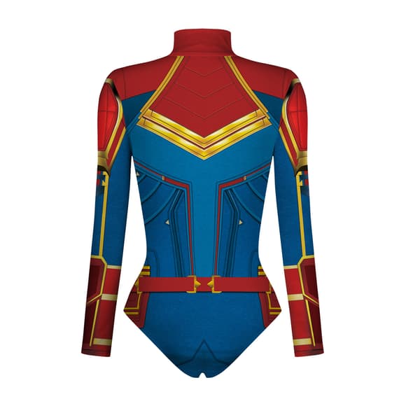 Superhjälte Iron Man, COS Karaktär 3D-tryck, Captain Marvel Långärmad Baddräkt M