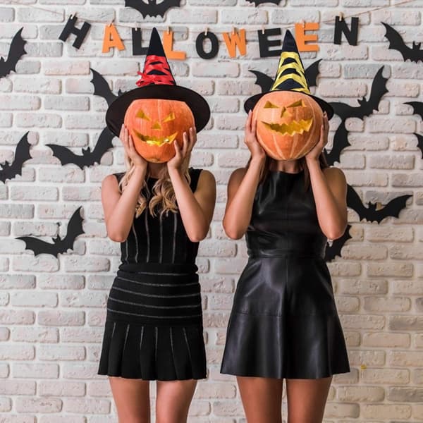 4 Stykker Hexehatte, Halloween Hexehat Kostume Tilbehør til Ha