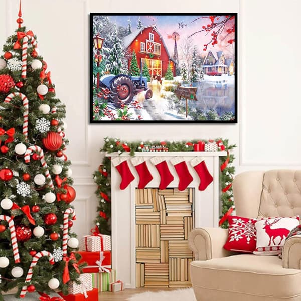 (30×40cm) Jule Diamantkunstsett for Voksne, 5D Jule Diamant
