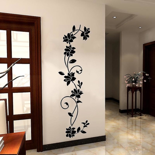 Ghyt Flower Print Wall Sticker Home Art Wall Sticker Diy Decal Paper Decoration,1set