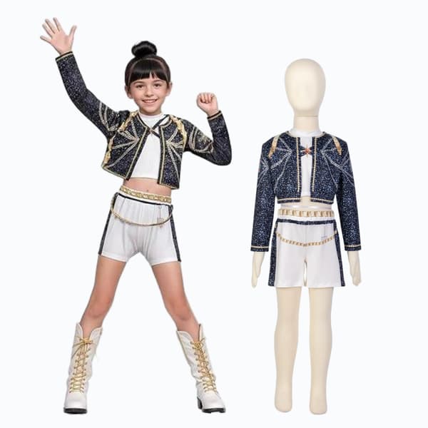 Demon Hunter K-POP Kostym Halloween 100CM Dam Barn Kostym-03