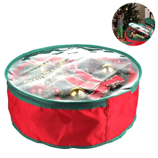 Oppbevaringspose for julekrans 30 \"76 * 20cm rød