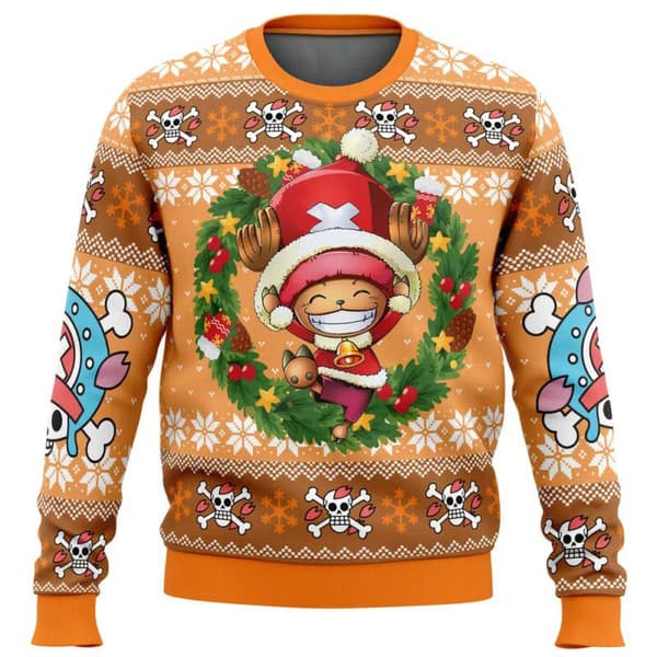 Julesweatshirt med rund hals, Pullover, 3D-printet vinterlangærmet sweatshirt - EL2059 - Størrelse 2XL 2XL