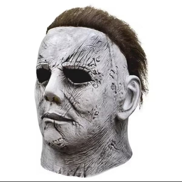 Ridder Maske Latex Hodeplagg Skrekkmaske - McMeel (Grå)