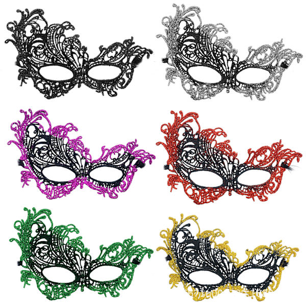 Prestandamasker Halvmasker Sprayfärg Plastmaskset - Guld