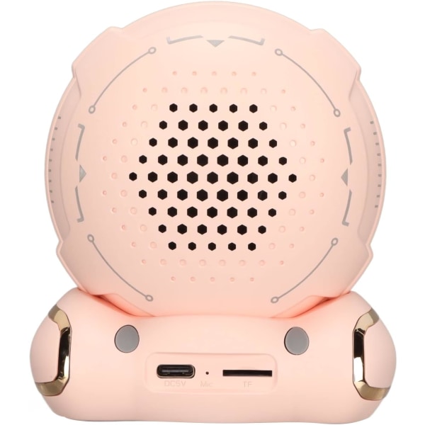 Kompakt 5.0-högtalare, söt, minneskortstöd trådlös högtalare, lätt att ansluta, lämpar sig för utomhusbruk Lämplig för MP3 (rosa)