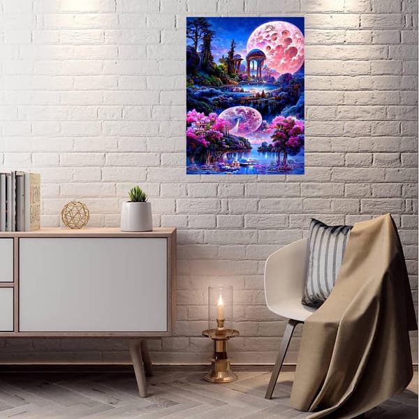 30 × 40 cm (Lila) Diamantmålningsset, 5D Diamantmålning