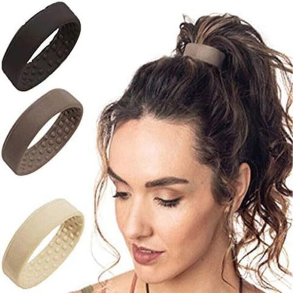 2st vikbart hårband i silikon - Magic hästsvanshållare för kvinnor och flickor. Upptäck den perfekta stretchen och stilen