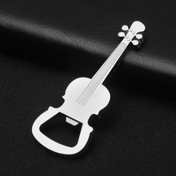 Metallisk Nyckelring med Flasköppnare Haj/Gitarr Stil Kökstillbehör