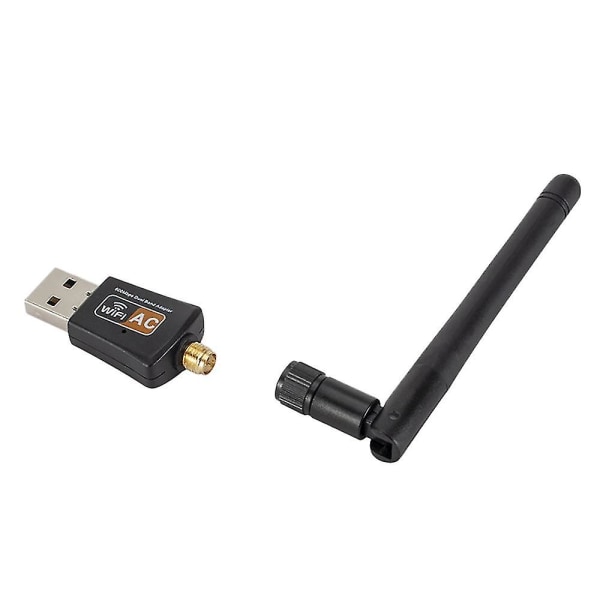Dubbelbands trådlöst nätverkskort Wifi-mottagare+extern antenn
