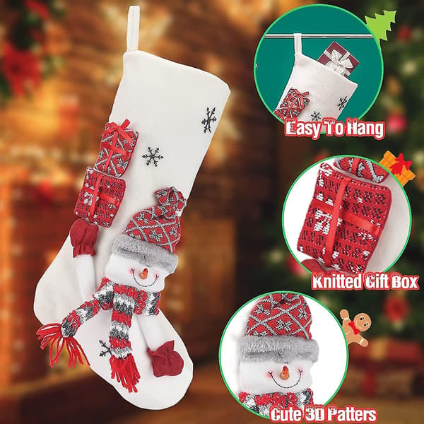 3-pakning julestrømper, 49 cm store