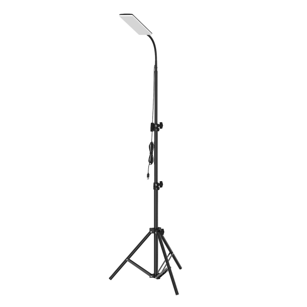 Roterbar Selfie-kameralampa med teleskopstativ 2m USB -kabel 84st LED-ljus förvaringsväska Justerbar höjd Campingljus för Live Video Show Taki