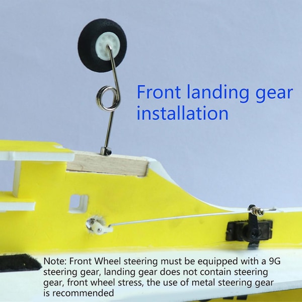 Landningsställ i metall med hjul för Su27 flygplan Kt Board Rc Drone DIY delar