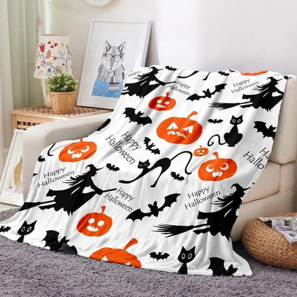 75CM x 100CM Halloween-tæppe, perfekt til festsofaer-54