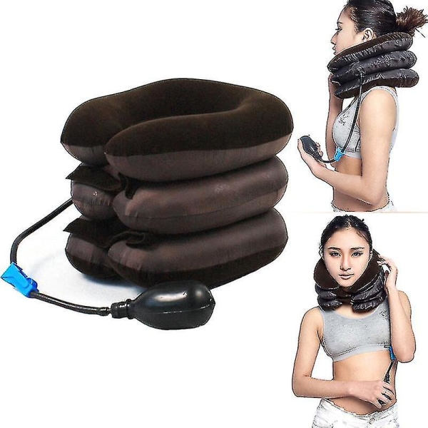 Uppblåsbart nackstöd för halskrage Air Traction Massager Therapy Device Health Care(wanan)