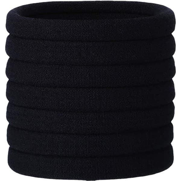 50 st Kvinnors Svarta Hårband, Bomulls Seamless Hårband, Elastiskt P