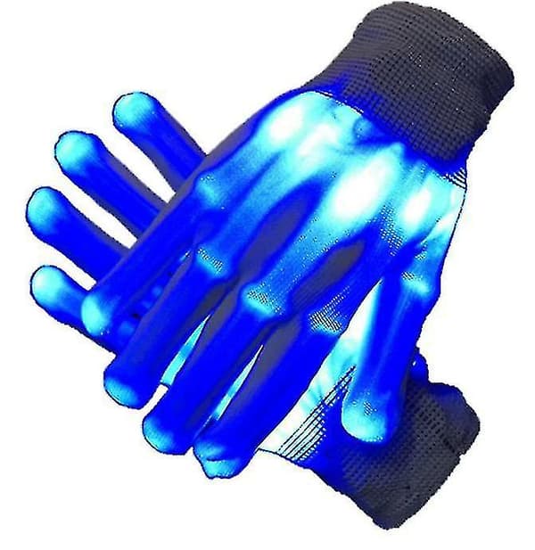 Lysande LED-handskar Halloween-present Färgglada fluorescerande handskar