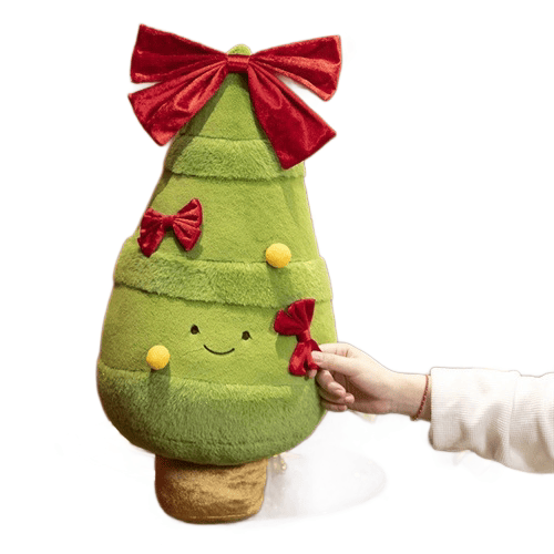 Julplyschkudde med rolig docka - Ny julgran 30cm